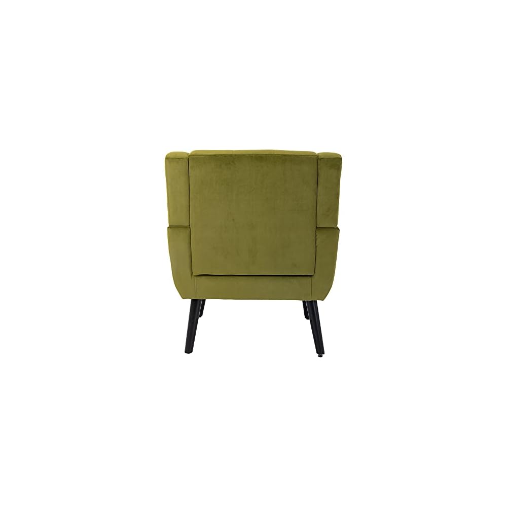 Armchair, Living Room Curved Back, Velvet Cushion, 250 Lbs Weight Capacity Ergonomics Accent Chair, Single Sofa for Bedroom 1 Upholstered 1 48.29 Green 48.29 L-Shape