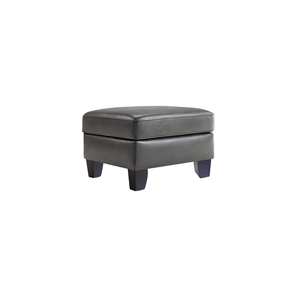 Serta Astoria Faux Leather Collection, Mid-Century Modern Living Room Couch, Ships in One Box, 78" Sofa, Brownstone