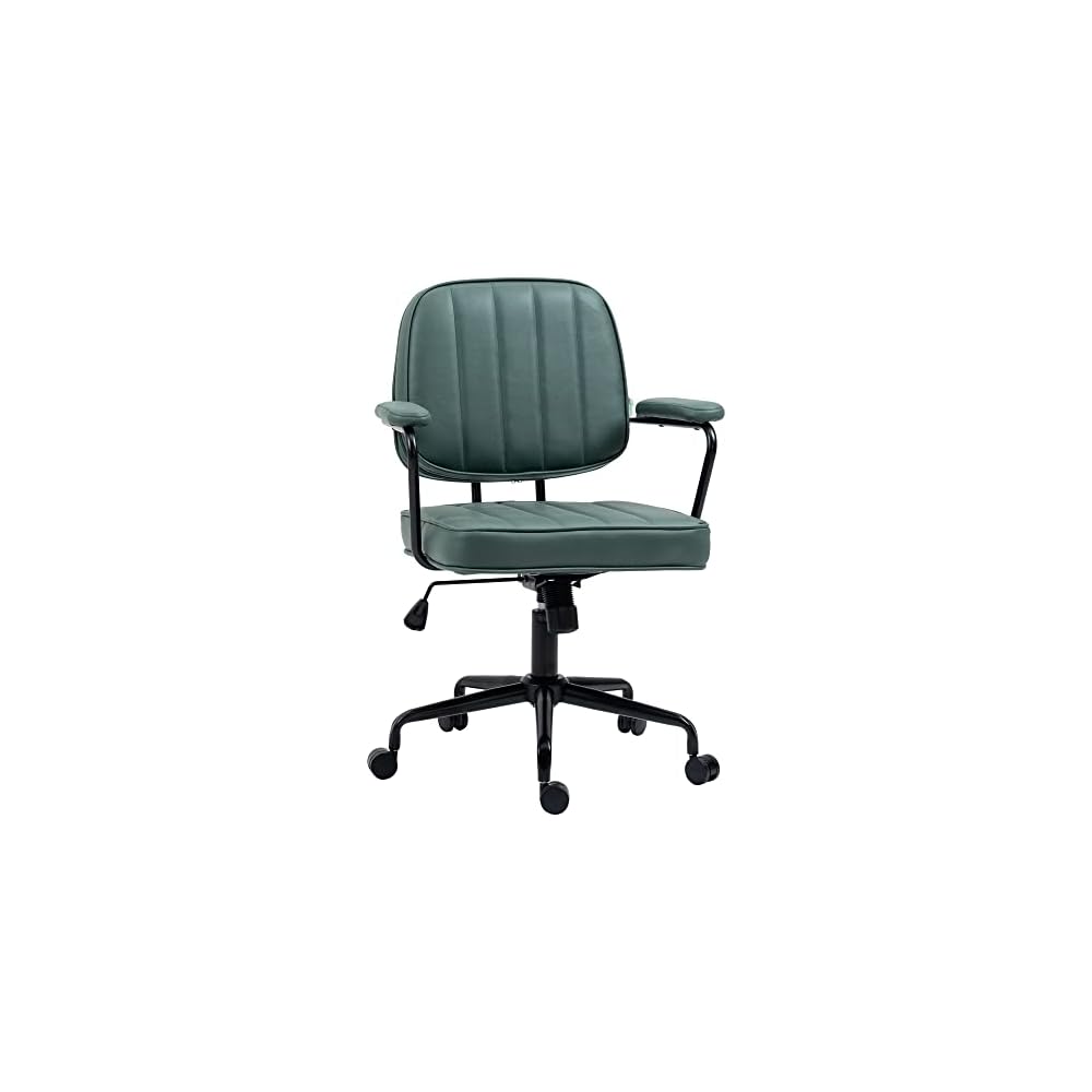 Home Office Chair, Adjustable Height and Tilt, Green Polyester Computer Desk Chair with Back Support, 264 lbs Capacity, Ideal for Long Workdays
