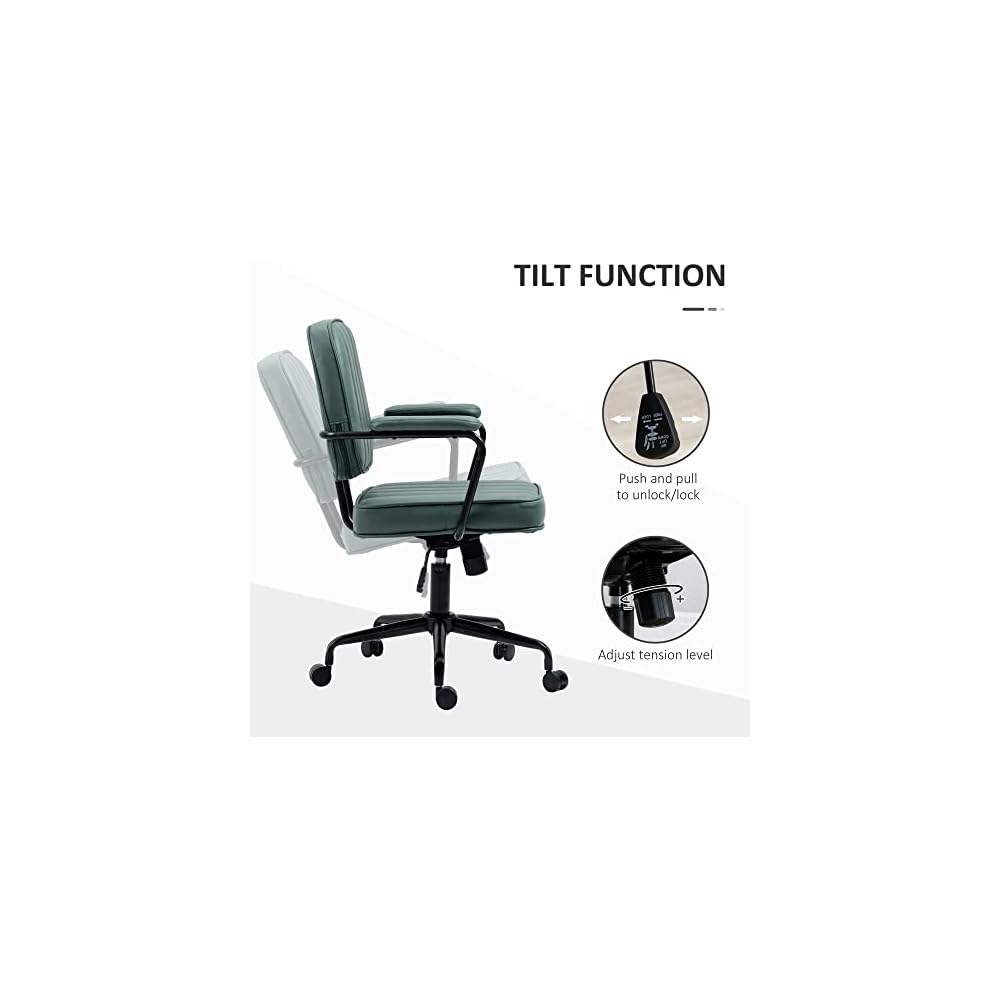 Home Office Chair, Adjustable Height and Tilt, Green Polyester Computer Desk Chair with Back Support, 264 lbs Capacity, Ideal for Long Workdays