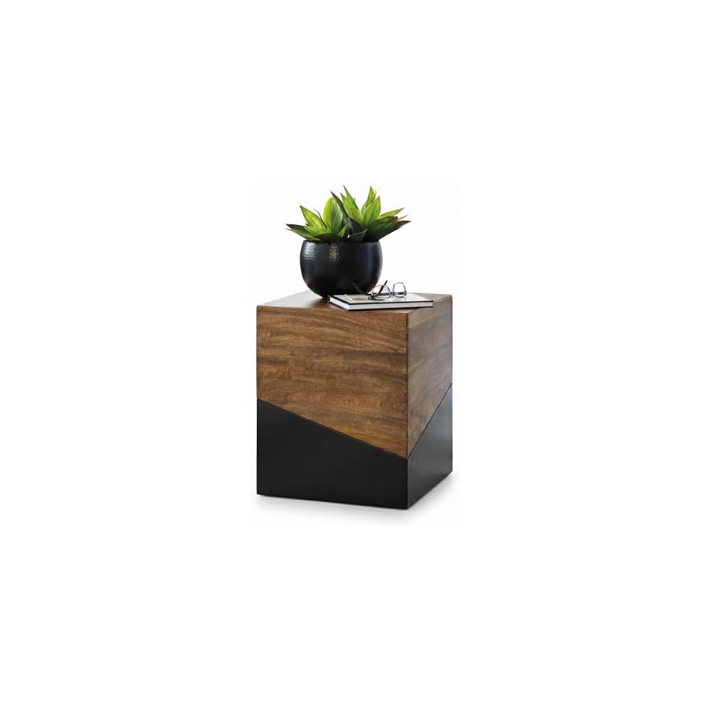 Signature Design by Ashley Accent End Table, Trailbend, Brown/Gunmetal