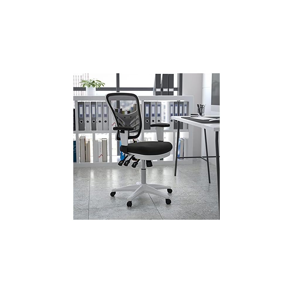 Home Office Desk Chair, Leather Ergonomic Computer Chair with Wheels, Adjustable Height Rolling Swivel Executive Chair, Camel Brown