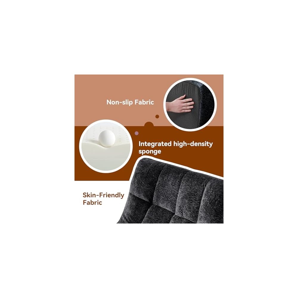 Bean Bag Chair With Footrest,Integrated Sponge Lounge Chair,Comfortable Bean Bag Sofa with Backrest, Faux FurBeanBagChair forAdultsandKids, Ideal for Bedrooms,Living Rooms,and Apartments(Black)