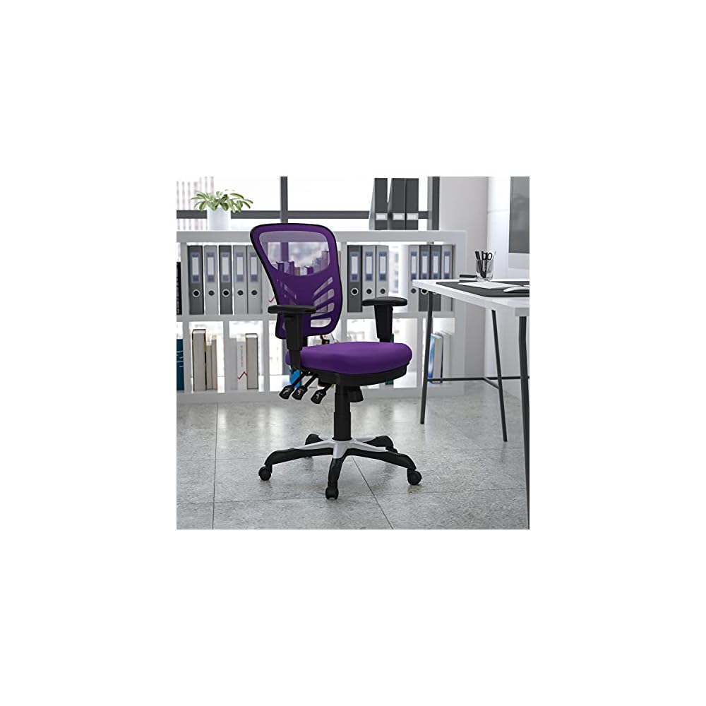 Home Office Desk Chair, Leather Ergonomic Computer Chair with Wheels, Adjustable Height Rolling Swivel Executive Chair, Camel Brown