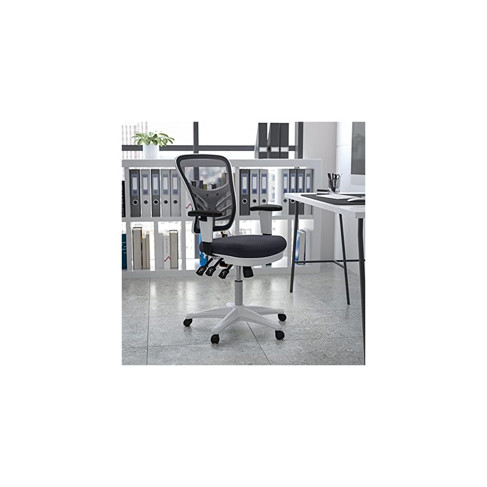 Home Office Desk Chair, Leather Ergonomic Computer Chair with Wheels, Adjustable Height Rolling Swivel Executive Chair, Camel Brown