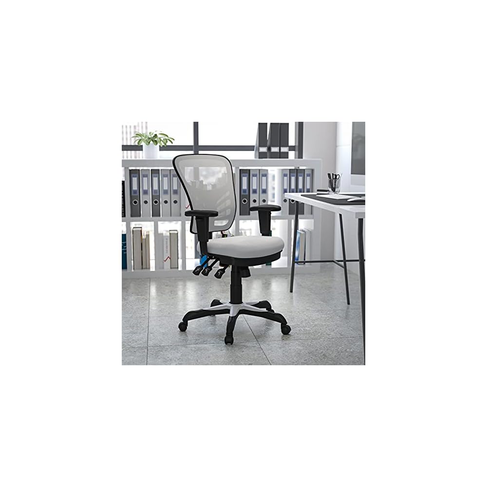 Home Office Desk Chair, Leather Ergonomic Computer Chair with Wheels, Adjustable Height Rolling Swivel Executive Chair, Camel Brown