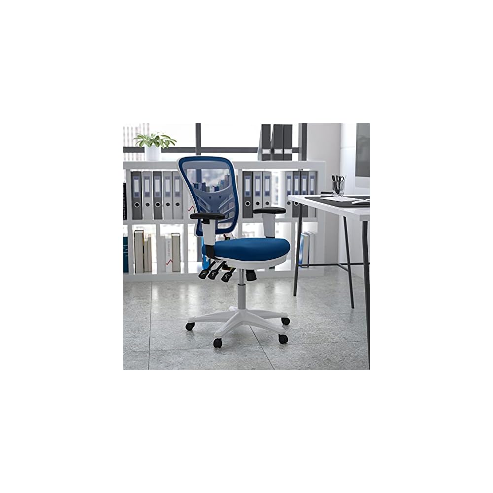 Home Office Desk Chair, Leather Ergonomic Computer Chair with Wheels, Adjustable Height Rolling Swivel Executive Chair, Camel Brown